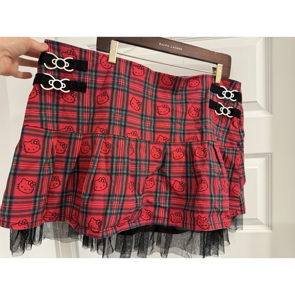 Hello Kitty Dresses & Skirts - Dolls Kill x Hello Kitty Skirt Red Plaid Women's Plus 3XL
